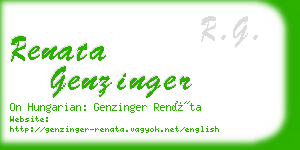 renata genzinger business card